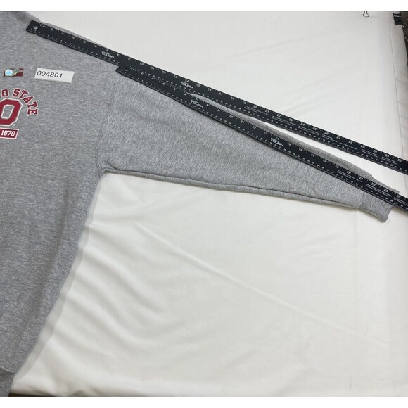 Ohio State Buckeyes NCAA Football Foundation Hoodie Sweatshirt Men's XL Gray Red - Picture 10 of 11